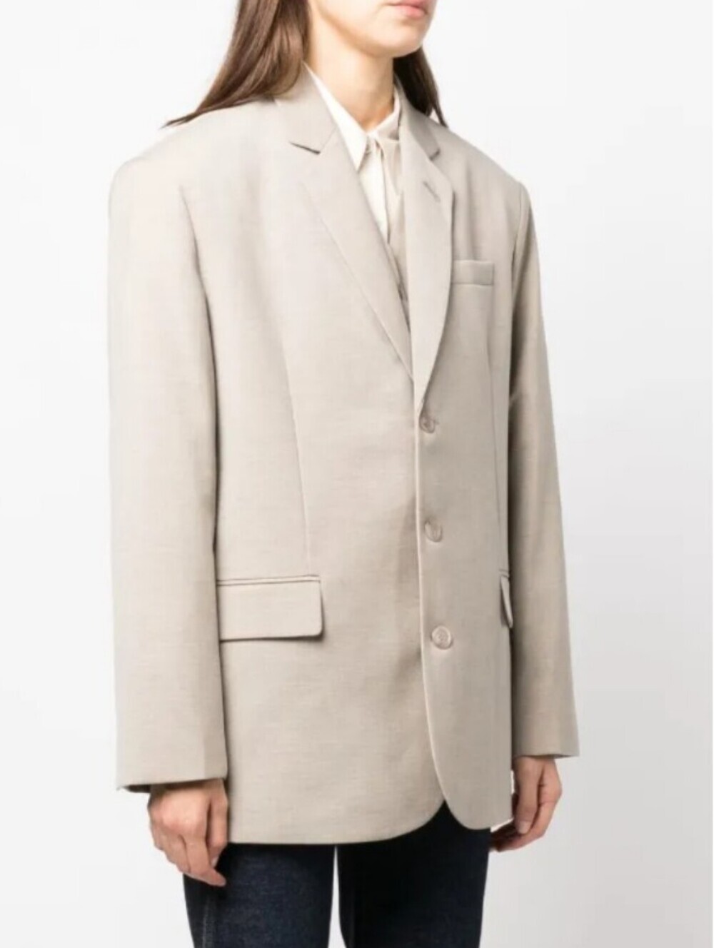 Frankie Shop Blazer Oversized Light Grey XS Small Gelso - Picture 3 of 14